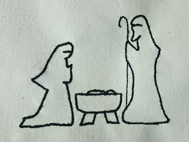 Nativity-scene-embroidered | Brid O'Kane