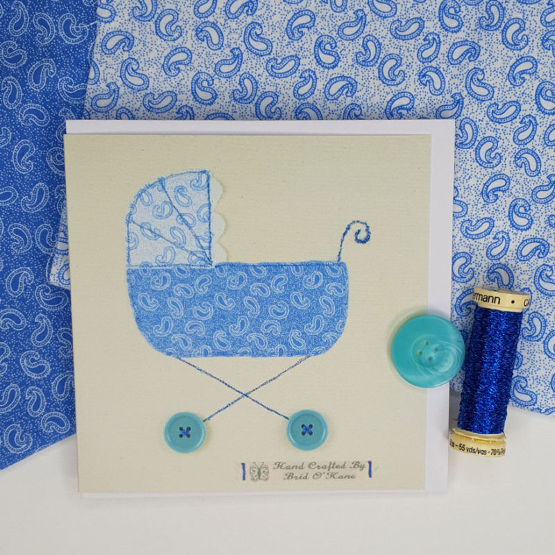 Blue Pram Baby Card Image 2
