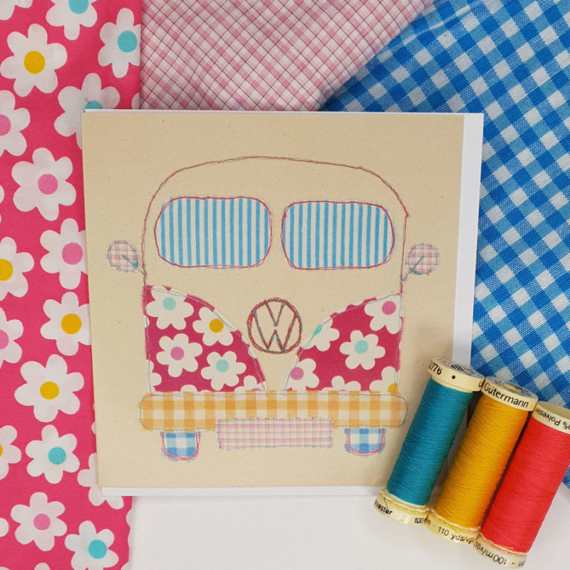 Pink Camper Greeting Card Image 2