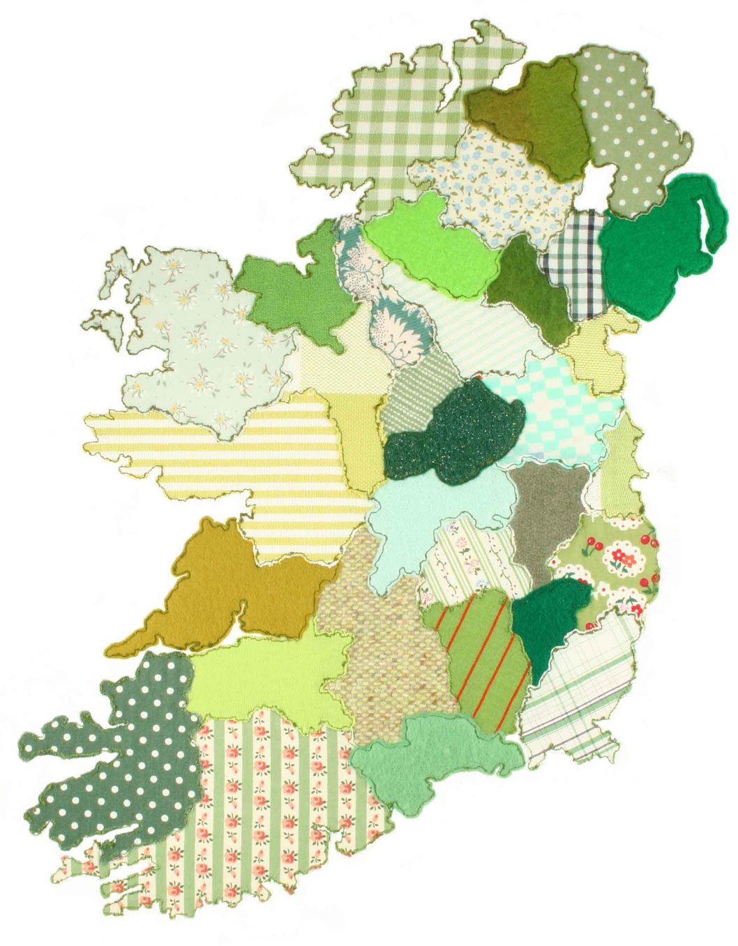 Map of Ireland Greeting Card Featured Image
