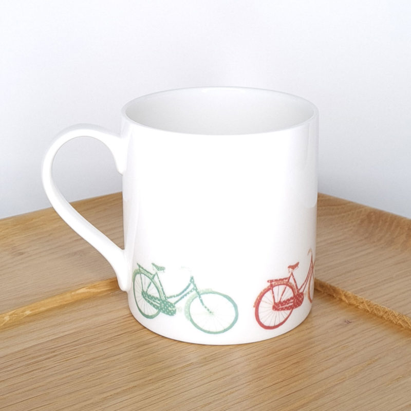 Green & Orange Bikes Mug Image 2