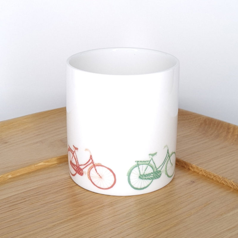 Green & Orange Bikes Mug Image 3
