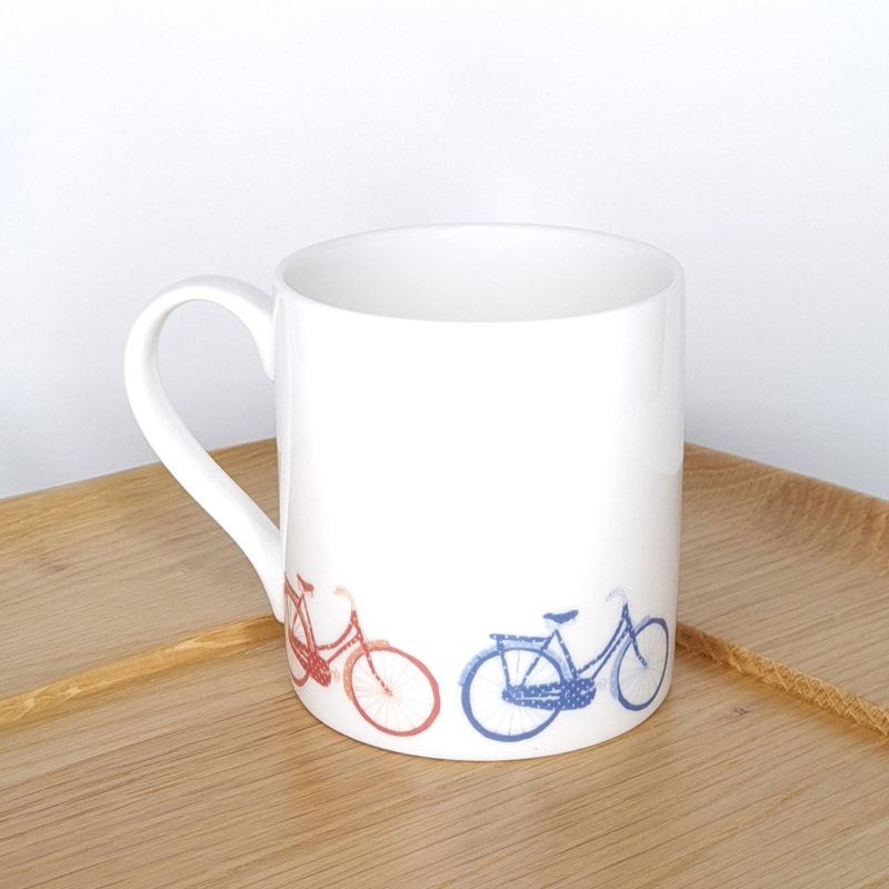Red & Blue Bikes Mug Image 2