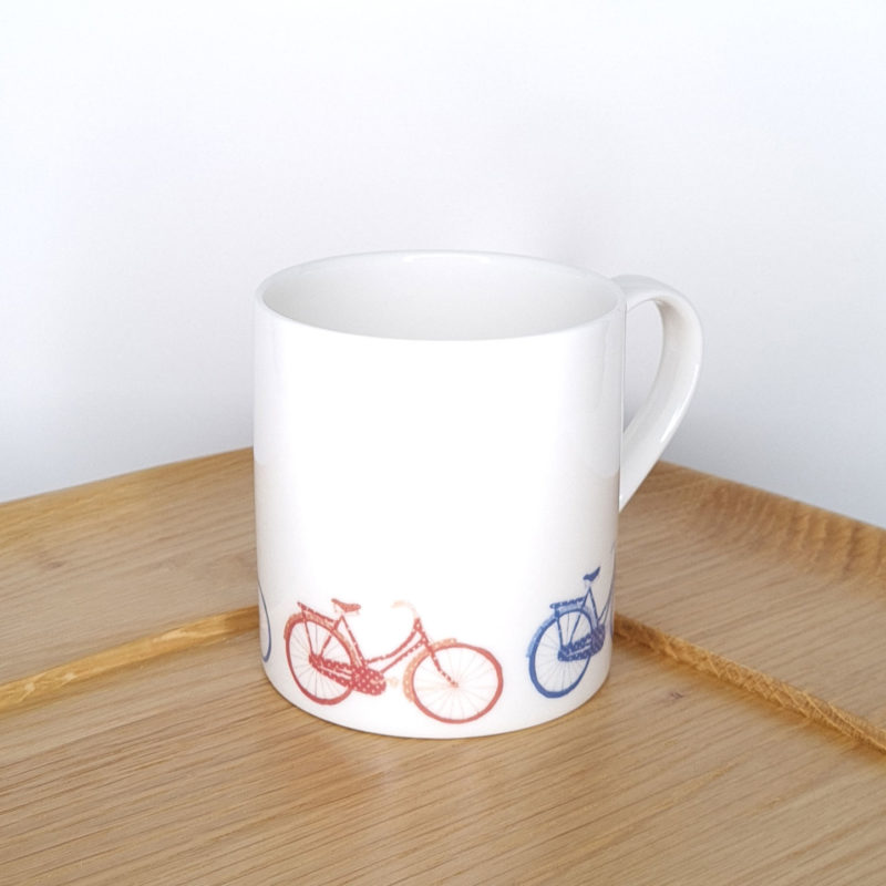 Red & Blue Bikes Mug Image 3