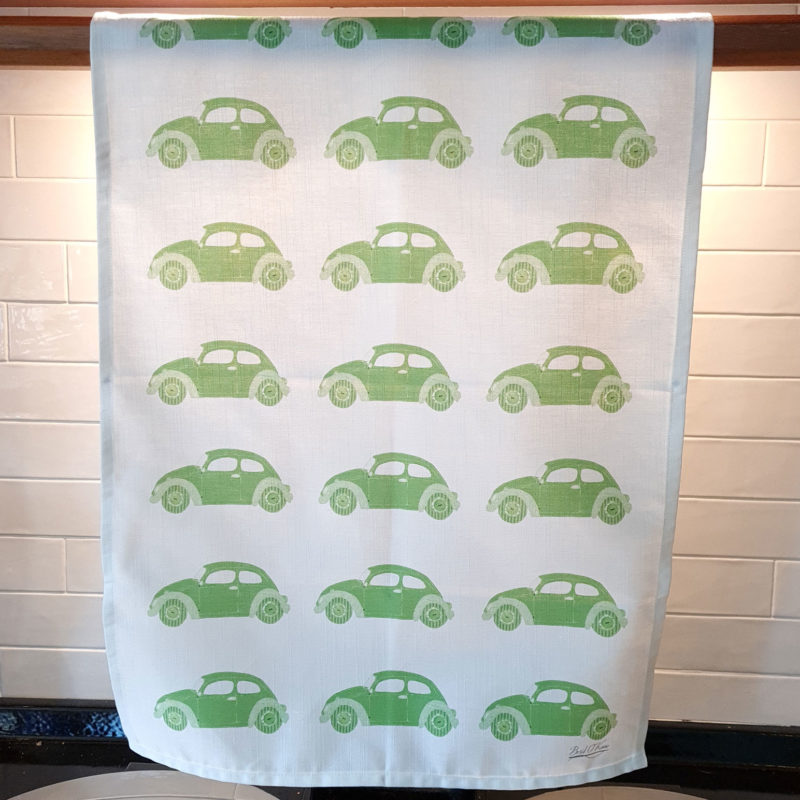 Green Cars Tea Towel Image 2