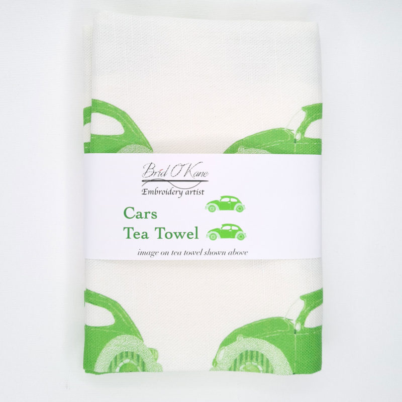 Green Cars Tea Towel Featured Image