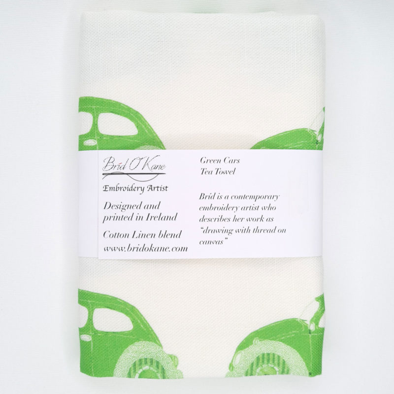 Green Cars Tea Towel Image 3